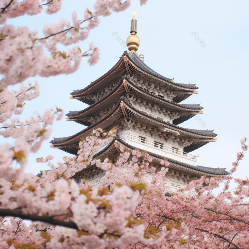 好看的建筑樱花特写镜头,高清,摄影图,摄影图片,图片大全,摄影图免费下载